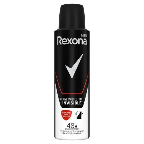 REXONA MEN Active Protection+ Invisible Dezodorantas anti-perspirantas purškiklis vyrams 150 ml