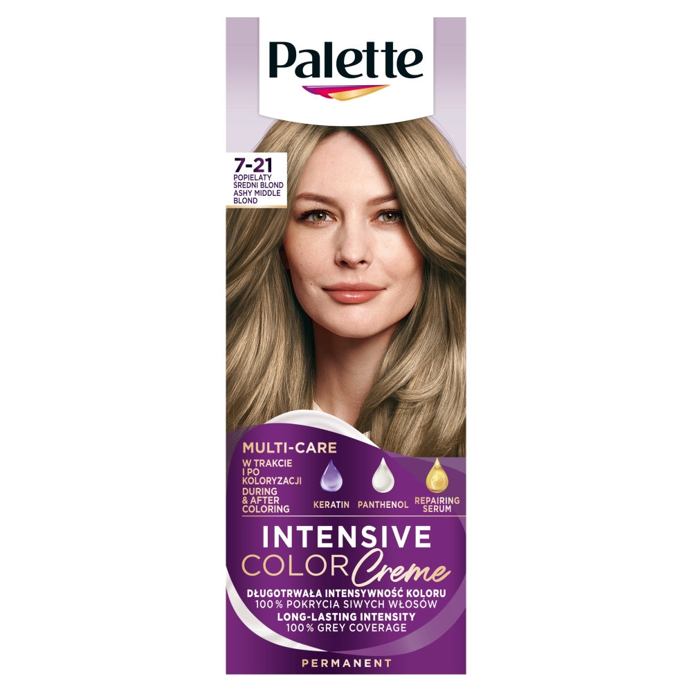PALETTE Intensyvių spalvų kremas nr. 7-21 - vidutinė pelenų šviesiai blondinė