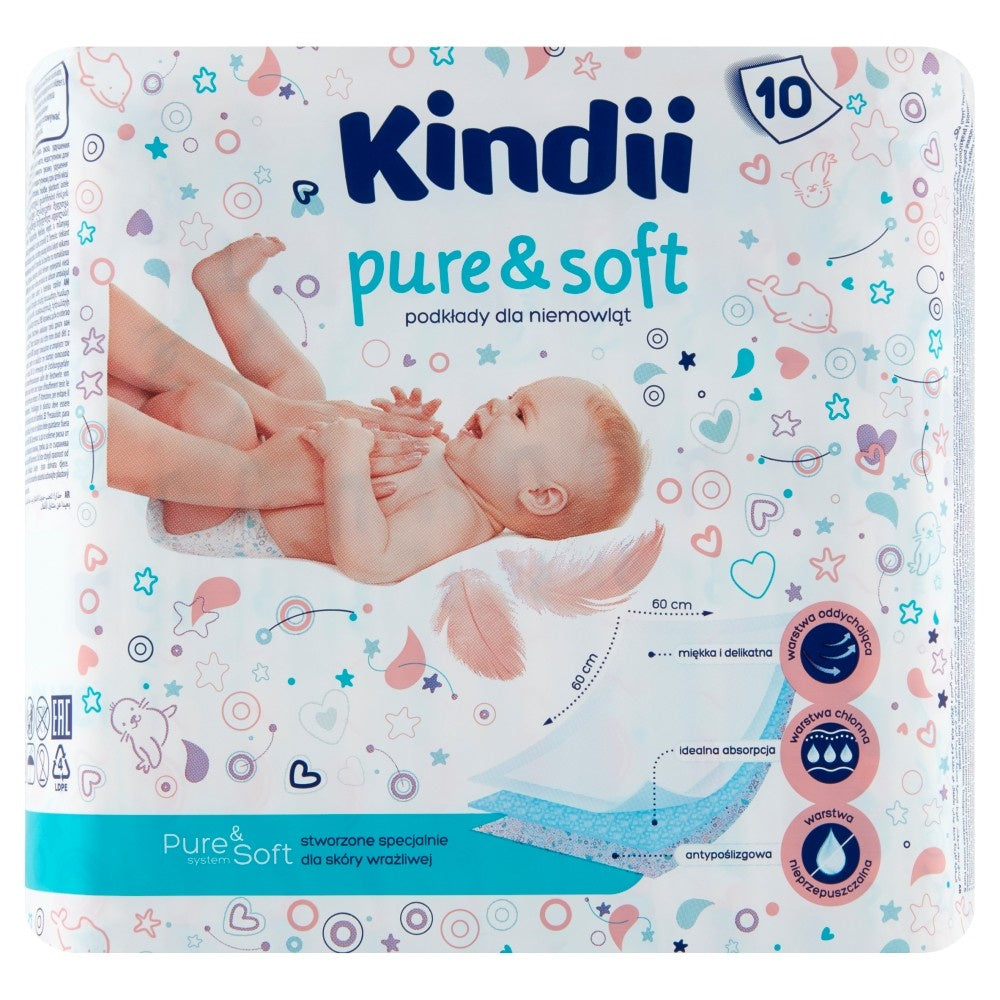 Kindii Pure & Soft Vienkartiniai vystyklai kūdikiams 1op.-10vnt