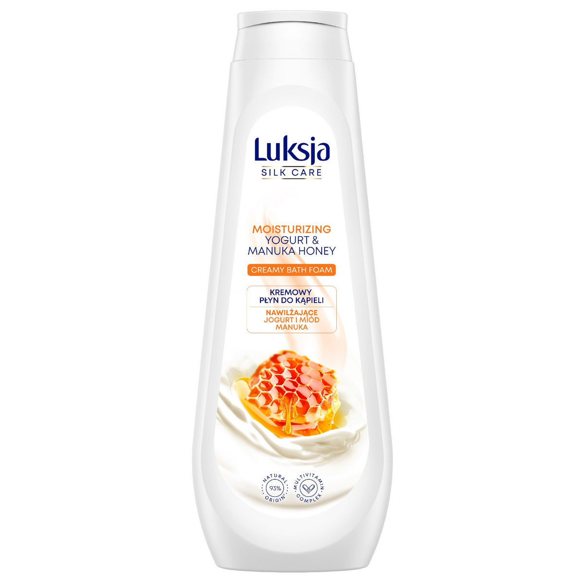 Luksja Silk Care Kreminis vonios skystis - Drėkinantis jogurtas ir Manuka medus 900ml
