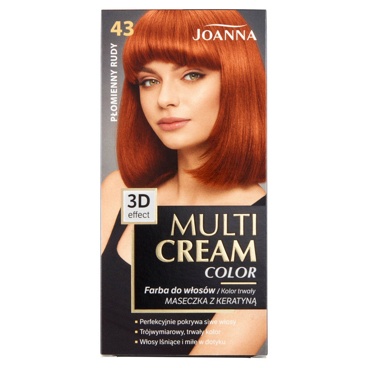 JOANNA Multi Cream Color Plauku dažai nr 43 Ugninė Raudona