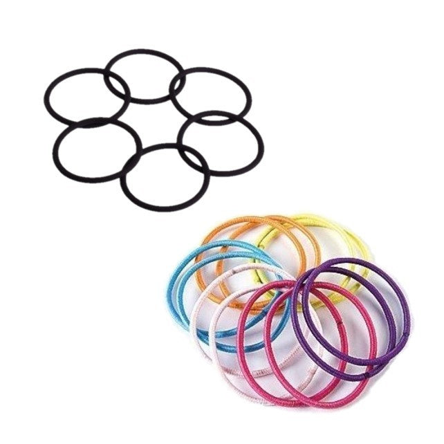 DONEGAL Spalvotos plaukų gumytės - mažos (FA-9904) 1 pakuotė - 12 vnt. - spalvų mišinys