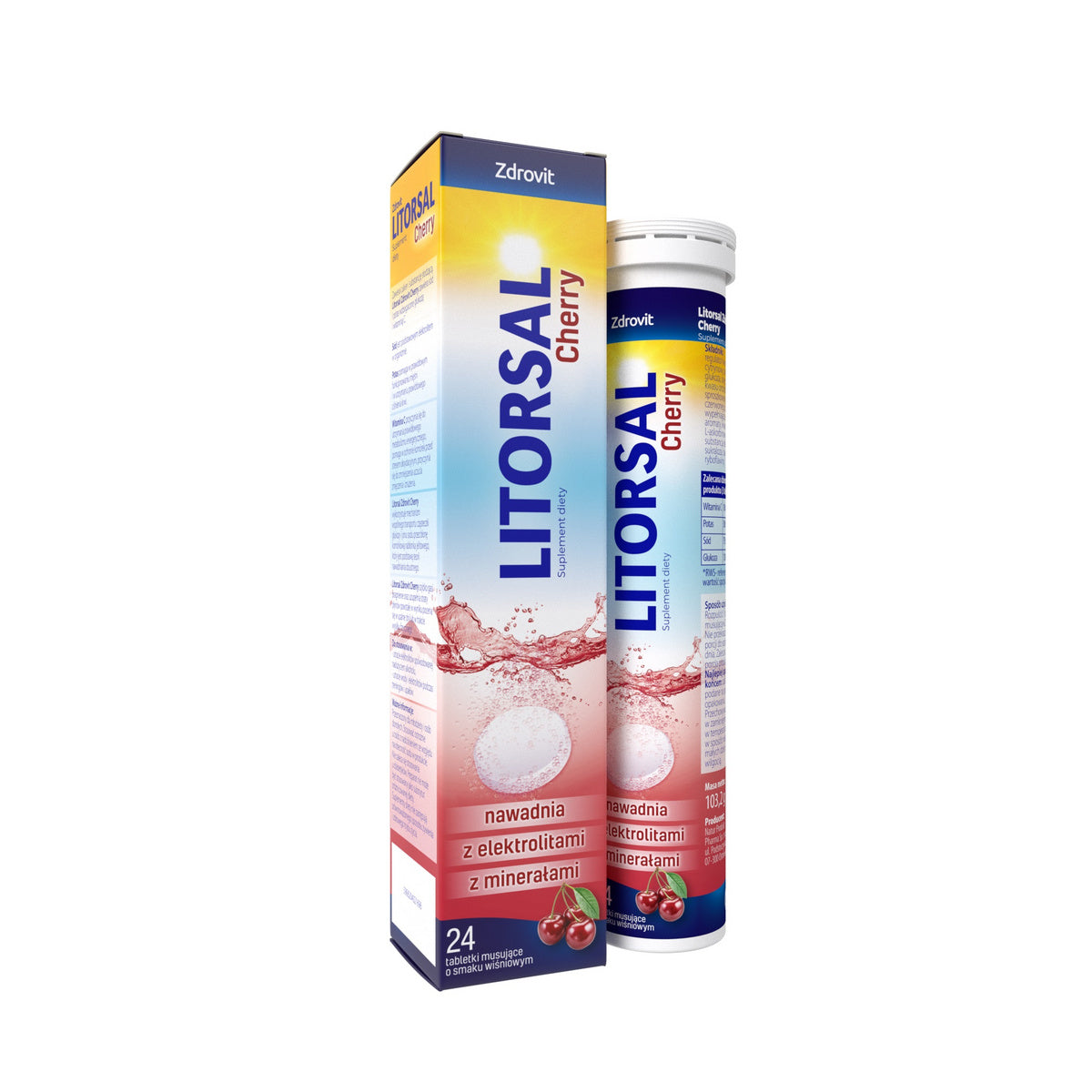 ZDROVIT Litorsal vyšnių 24 putojančios tabletės