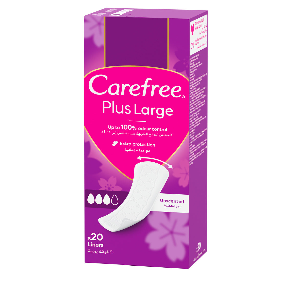 CAREFREE Higieninės pagalvėlės PLUS LONG 20 vnt.