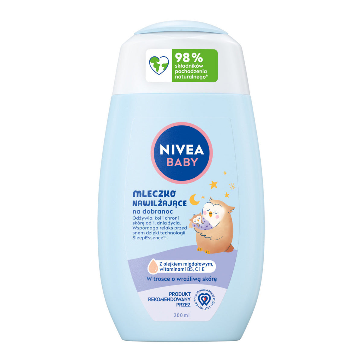 NIVEA Baby Drėkinamasis pienelis prieš miegą 200 ml