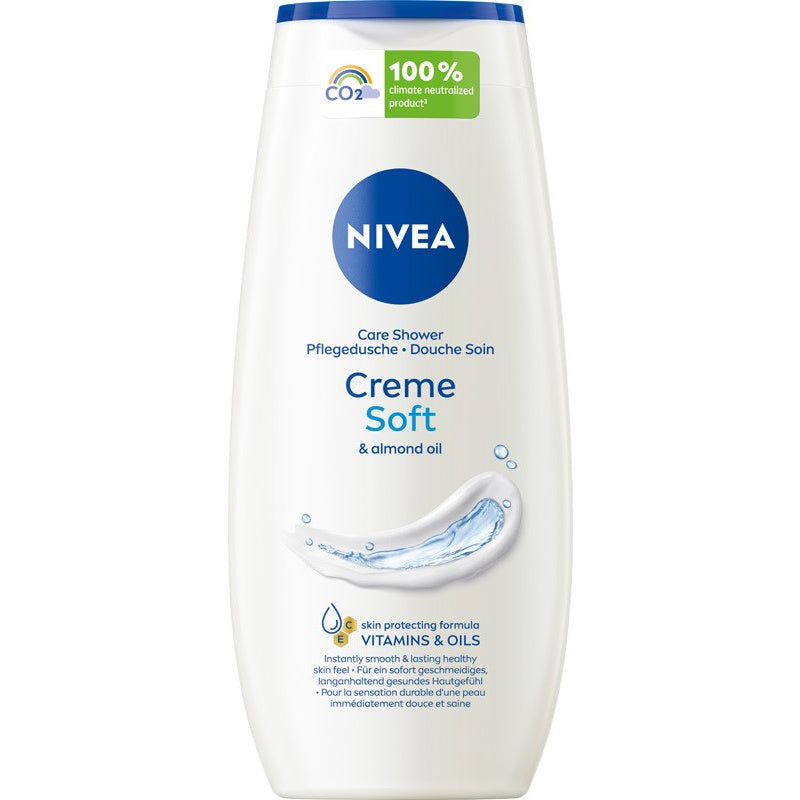 NIVEA Care Shower Kreminis gelis po dušu su migdolų aliejumi Creme Soft 250 ml