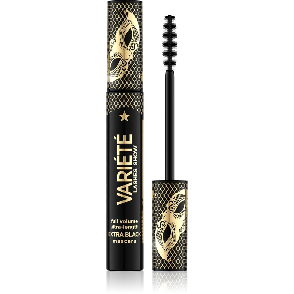 EVELINE Variete Lashes Tušas blakstienoms didinantis apimtį ir ilgindantis - extra black 10 ml