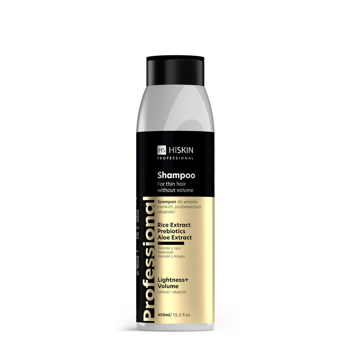HISKIN Professional Šampūnas ploniems ir be apimties plaukams - lengvumas ir apimtis 400 ml
