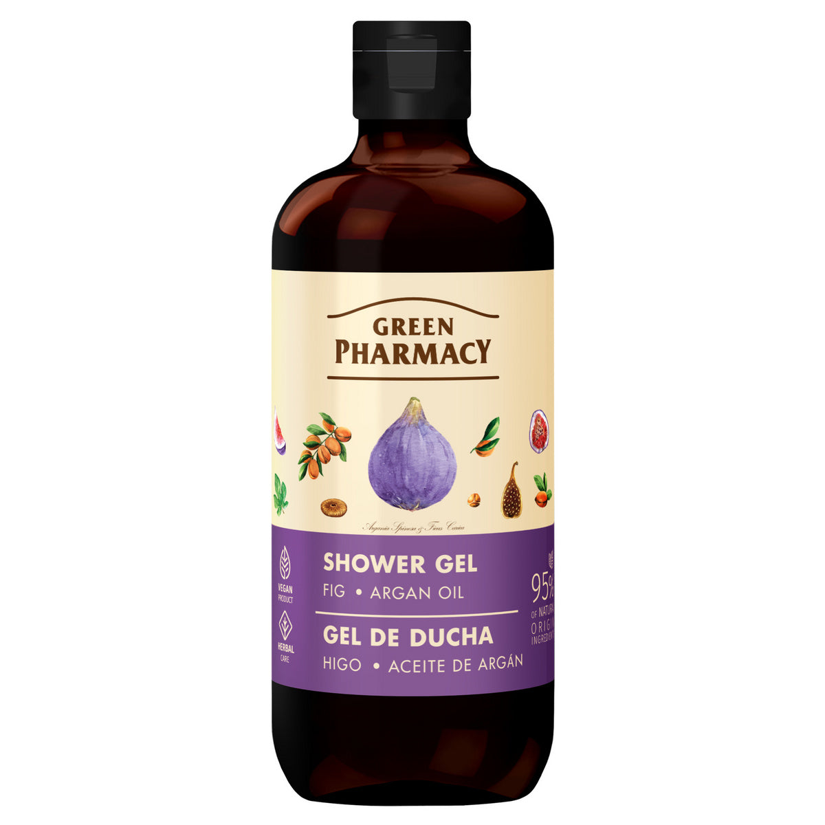GREEN PHARMACY Dušo gelis - Figos + Argano aliejus 500 ml