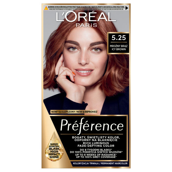 LOREAL Preference Plaukų dažai 5.25 - Šaltas Rudas 1 vnt.