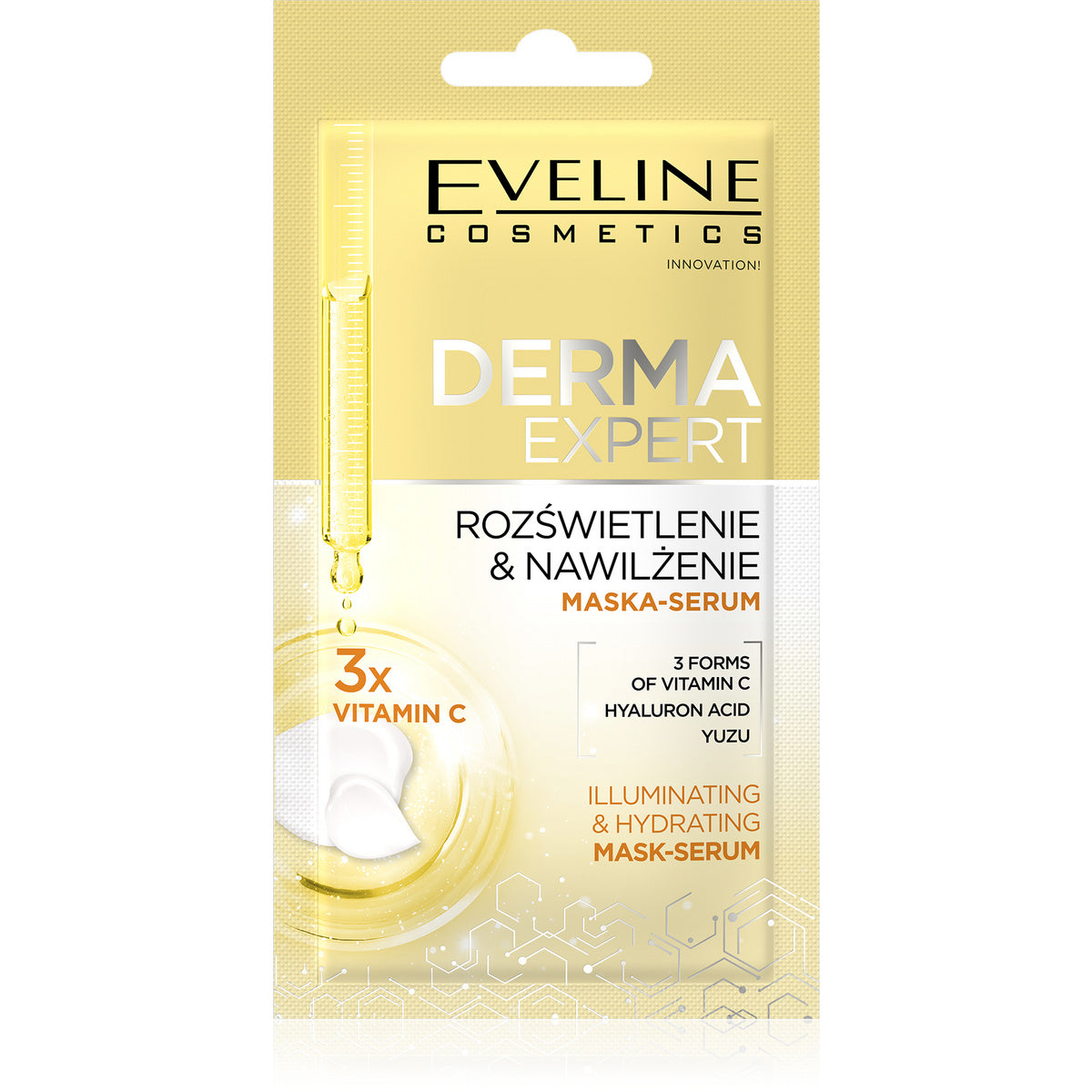 EVELINE Derma Expert Maska - serumas švytėjimui ir drėkinimui 8 ml