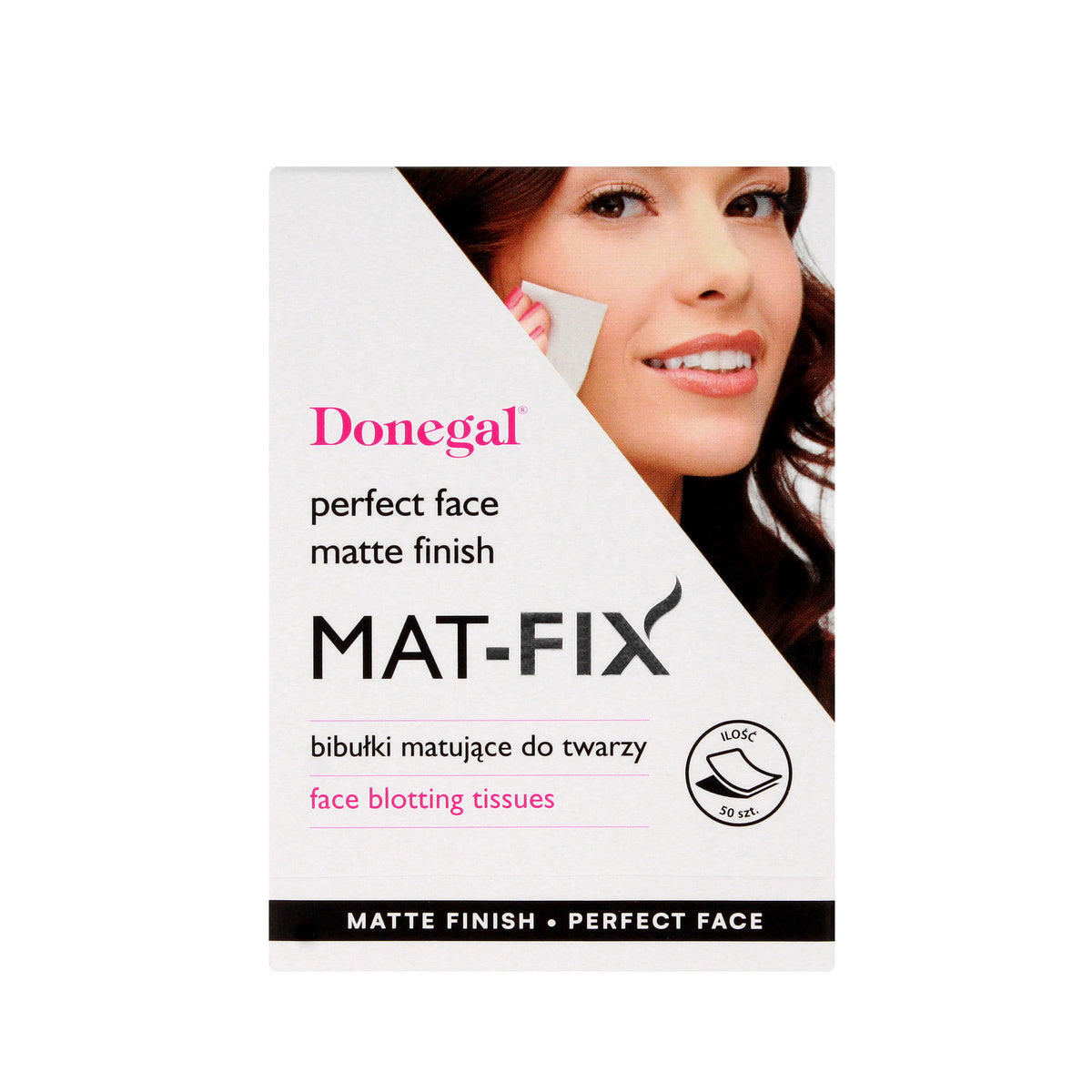 DONEGAL Mat - Fix blizgu mažinančios ir gaivinančios servetėlės veidui