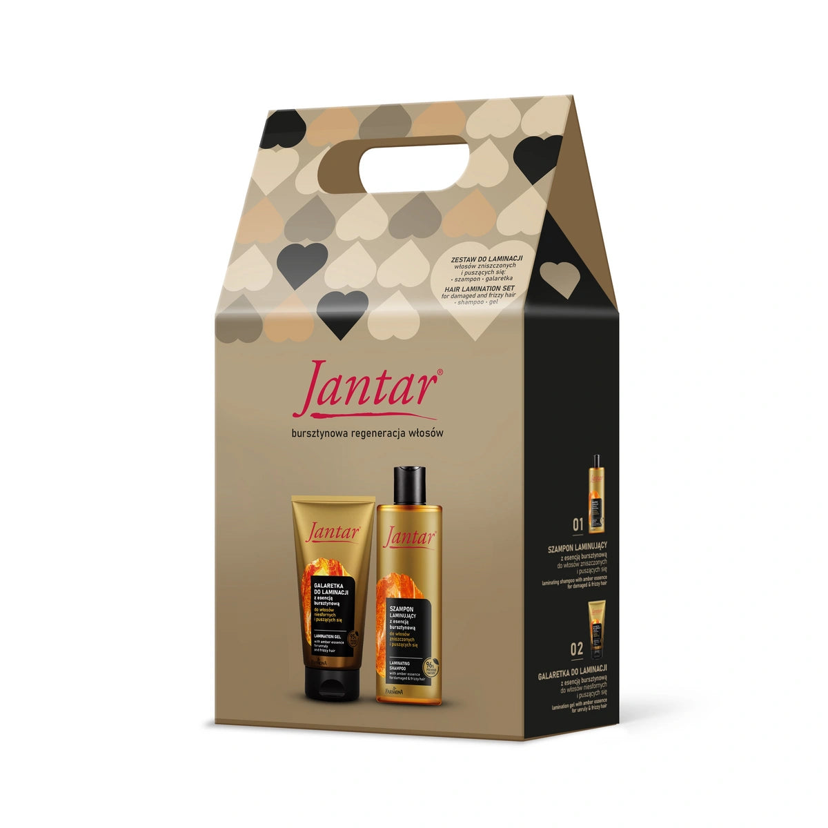 JANTAR Dovanų rinkinys (Laminavimo šampūnas 300ml + Laminavimo želė 150ml)