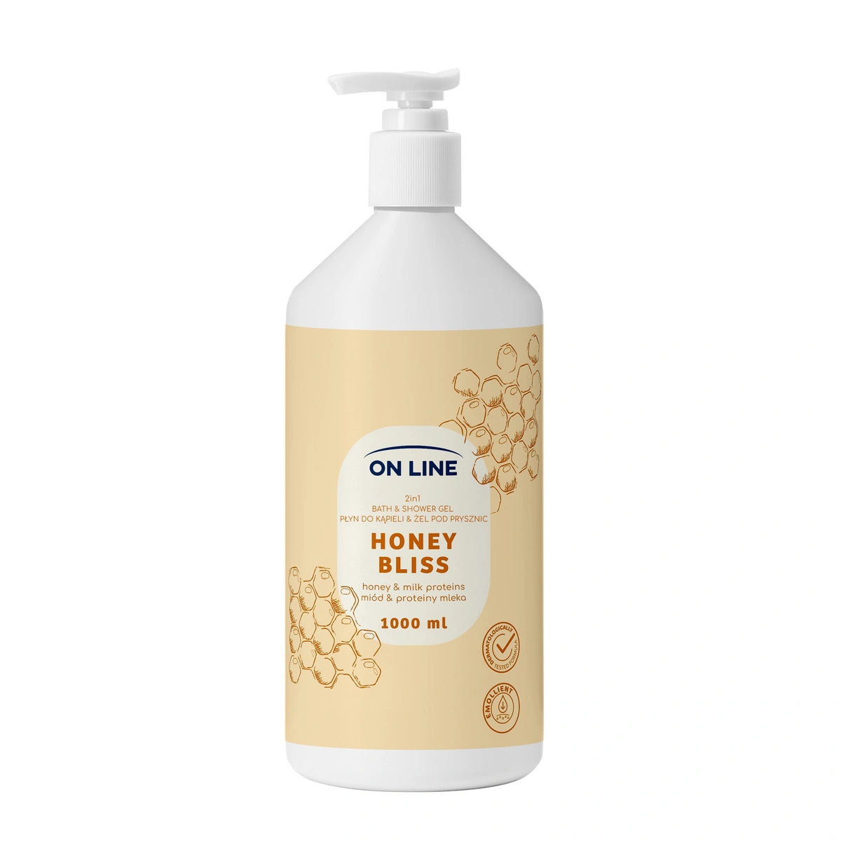 ON LINE 2w1 vonios skystis ir dušo gelis Honey Bliss 1000 ml