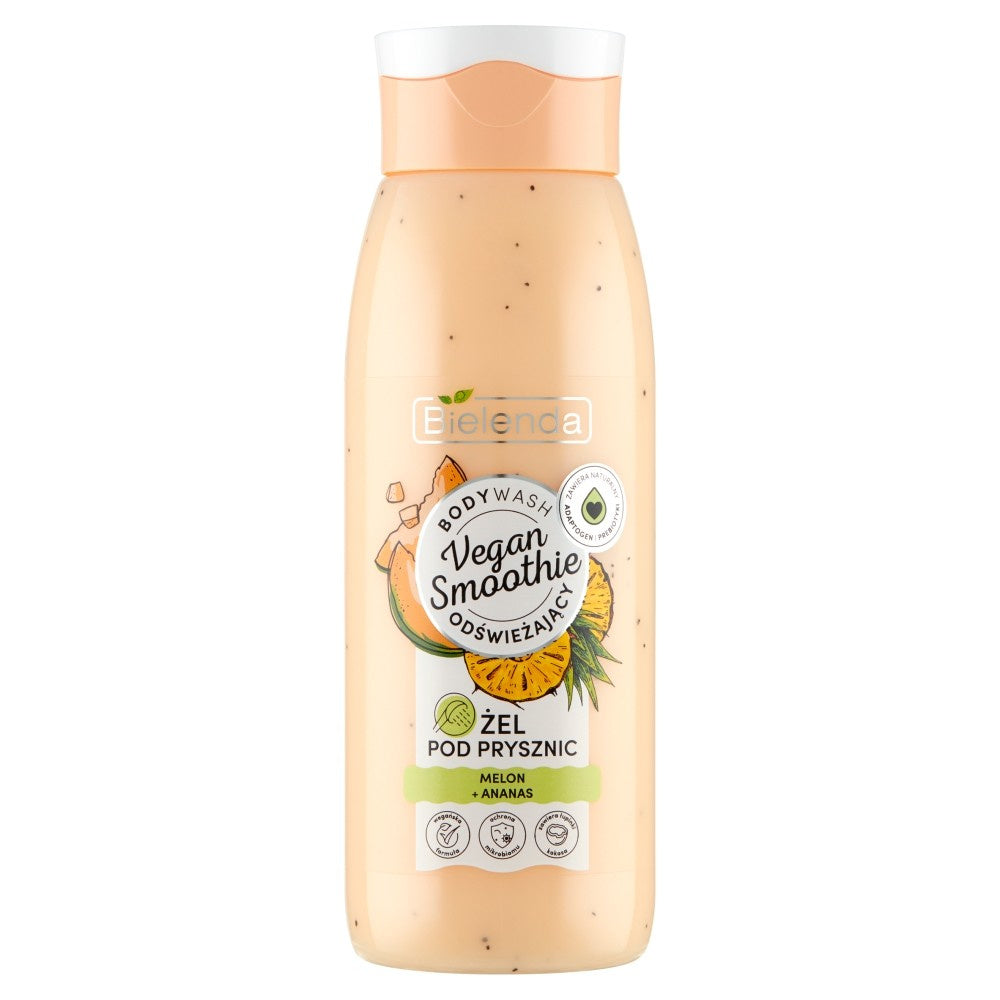 BIELENDA VEGAN SMOOTHIE Atgaivinančio dušo gelis Melonas ir Ananasas 400g