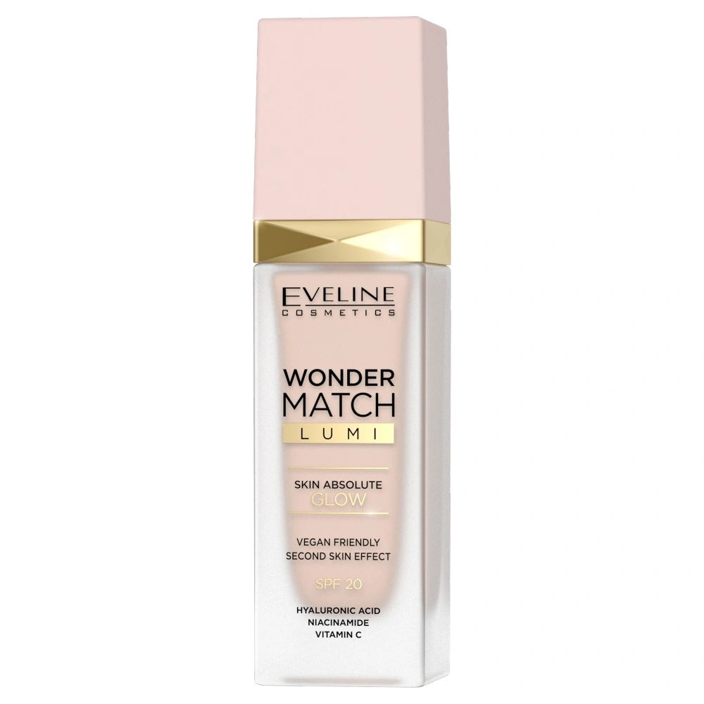 EVELINE Wonder Match Lumi Švytintis makiažo pagrindas nr. 05 Light 30 ml