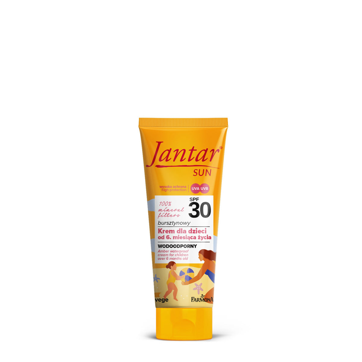 JANTAR Sun Gintarinis vandeniui atsparus kremas SPF 30 vaikams nuo 6 mėnesių 50 ml