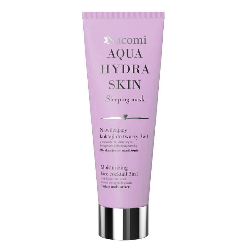 NACOMI Aqua Hydra Skin Drėkinamasis Kokteilis-Maskė veidui 3w1 85ml