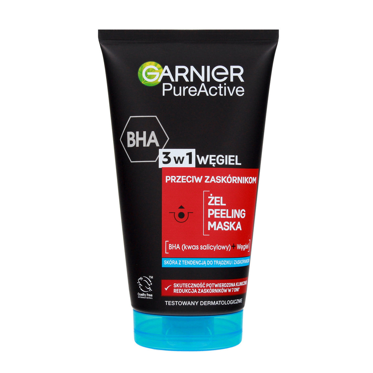 GARNIER Skin Naturals Švari oda Veido prausiklis 3in1 Aktyvus Anglis 150 ml