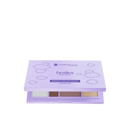 BELL HYPOAllergenic x Besties hipoalerginių akių šešėlių ir veido higienos rinkinys 15,5 g
