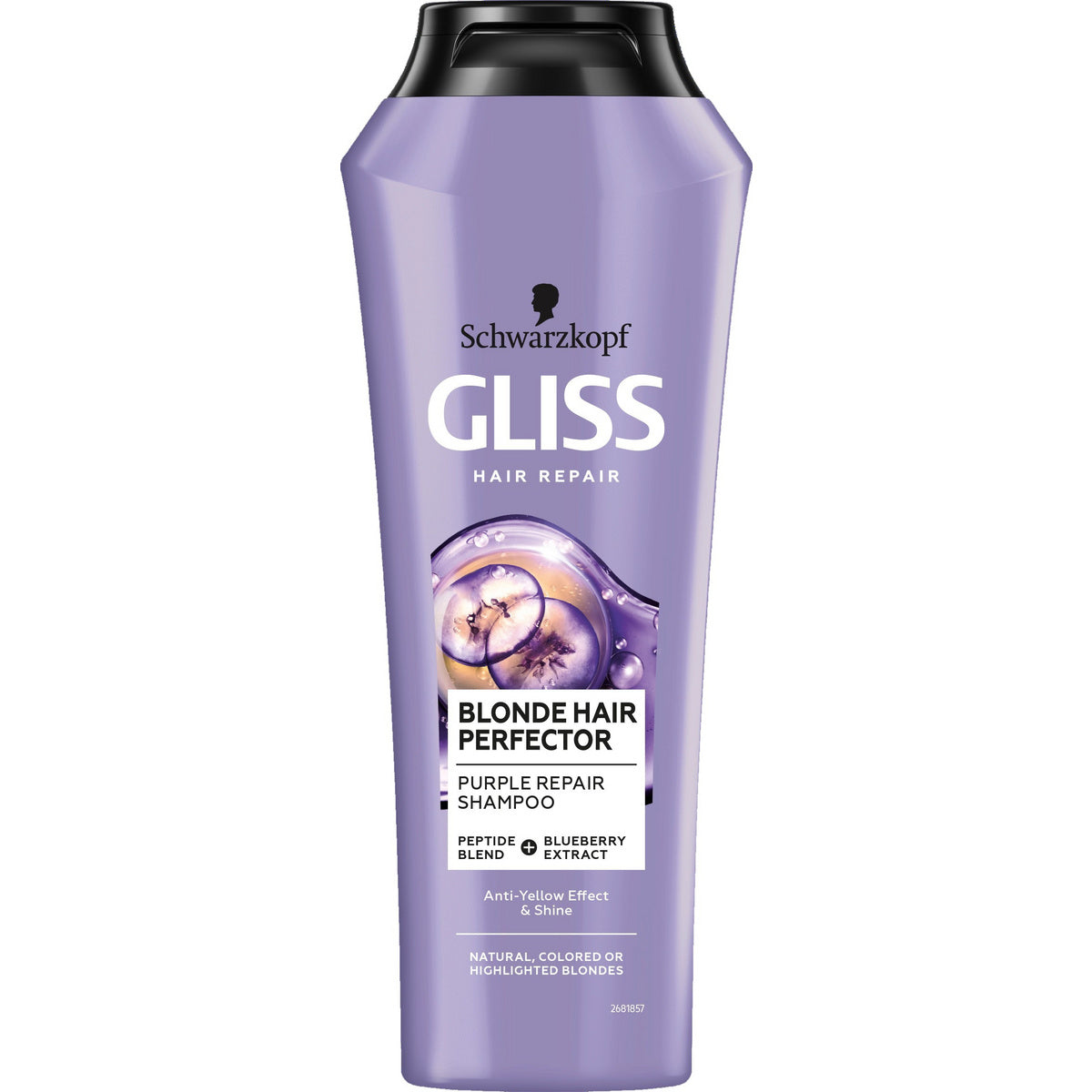 Schwarzkopf Gliss Hair Repair Purple Šampūnas plaukams blondinėms ir šviesintiems 250ml