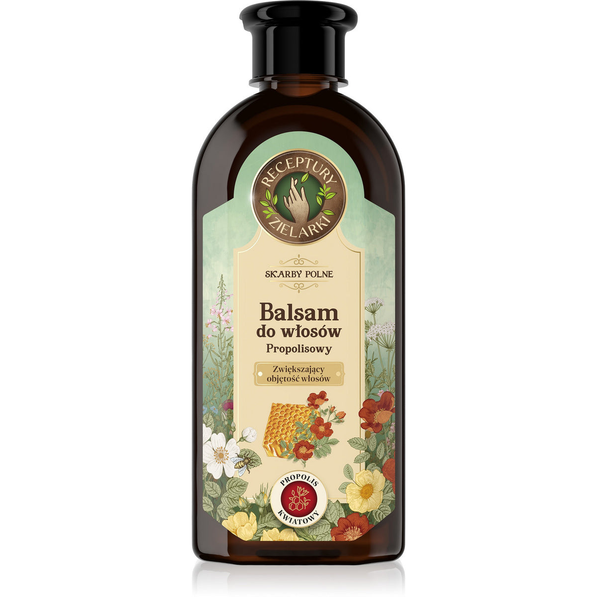 RECEPTURY ZIELARKI Skarby Polne Balsamas su propoliu, didinantis plaukų apimtį 350ml