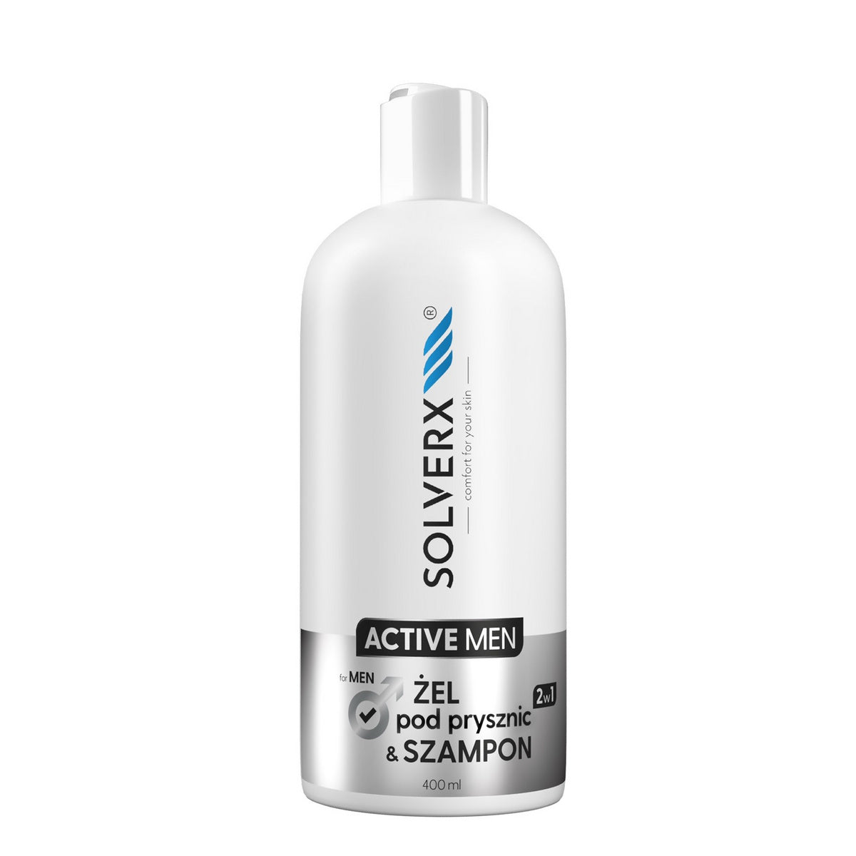 SOLVERX Active Men Dušo gelis ir šampūnas 2in1 400ml
