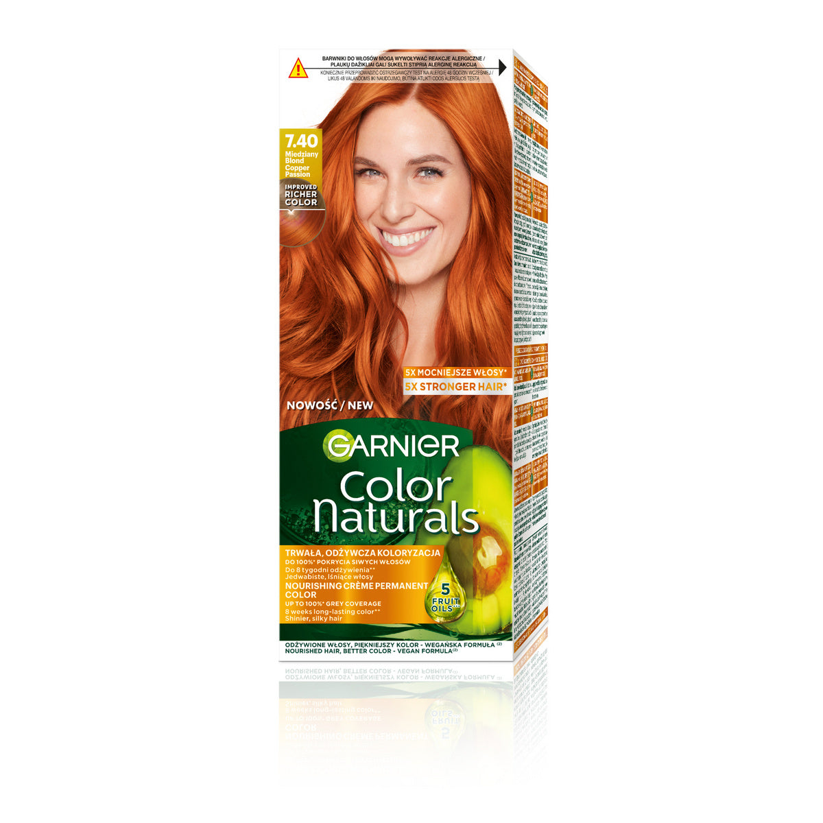 GARNIER Color Naturals Plaukų dažai nr. 7.40 - Varinės Blond