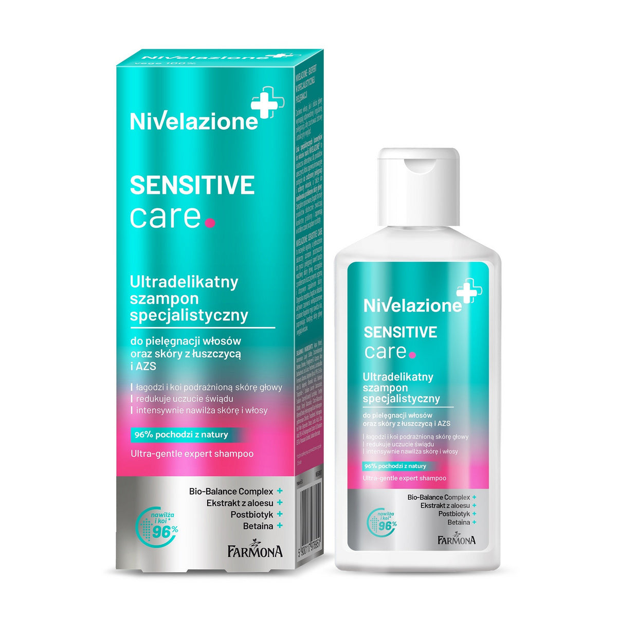 NIVELAZIONE Sensitive Care Ultradelikatinis šampūnas specialus plaukams ir odai su psoriaze ir AZS 100 ml