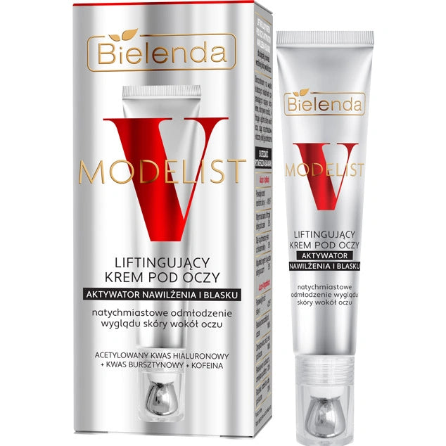 BIELENDA V-MODELIST Liftinguojantis kremas po akimis - drėkinimo ir spindesio aktyvatorius 15 ml