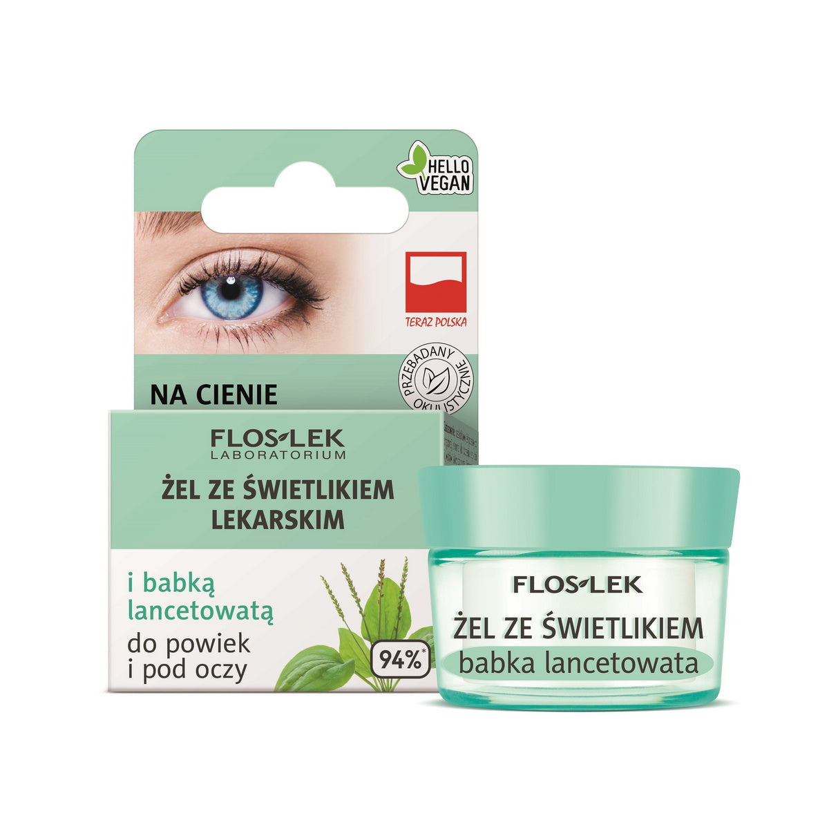 FLOSLEK Gelis su švieslapiu ir varnalėša akims ir paakiams 10 g
