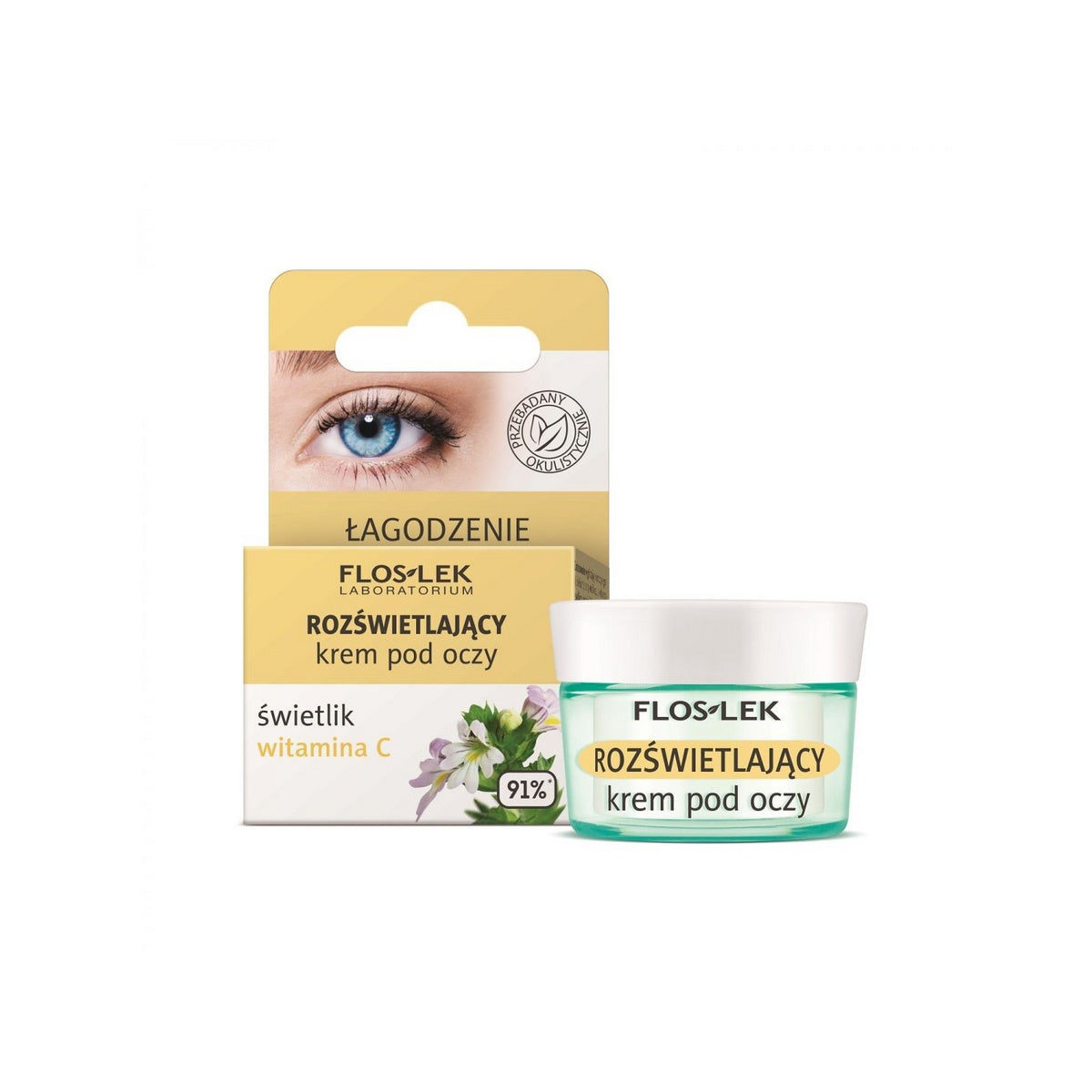 FLOSLEK Akių Šviesinantis Kremas Su Šviesėju Vitaminu C 15 ml