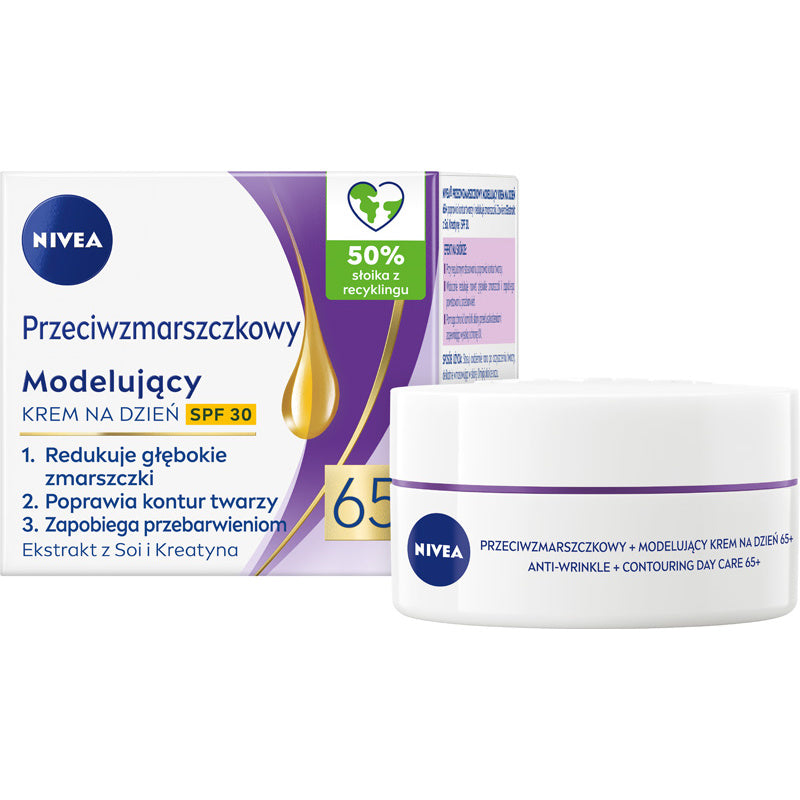 NIVEA 65+ Modeliuojantis kremas nuo raukšlių dienai SPF 30 50 ml