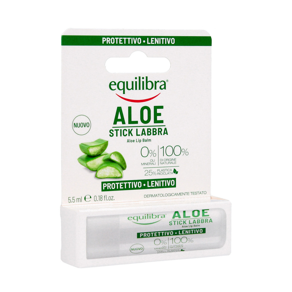 Equilibra Aloe balzamas lūpoms pieštuko formoje 5,5ml