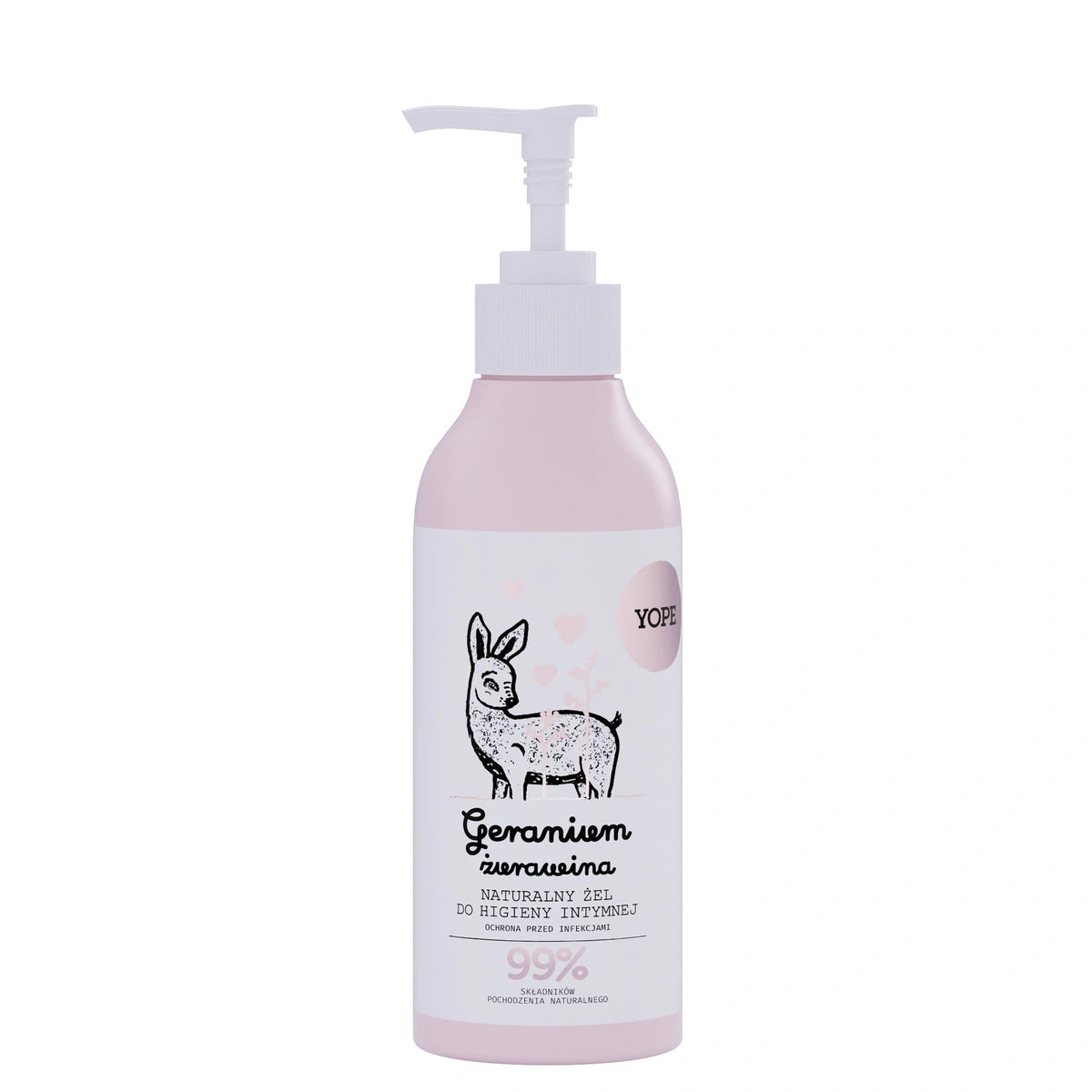 YOPE Natūralus intymios higienos gelis Geranium ir Spanguolė 300ml