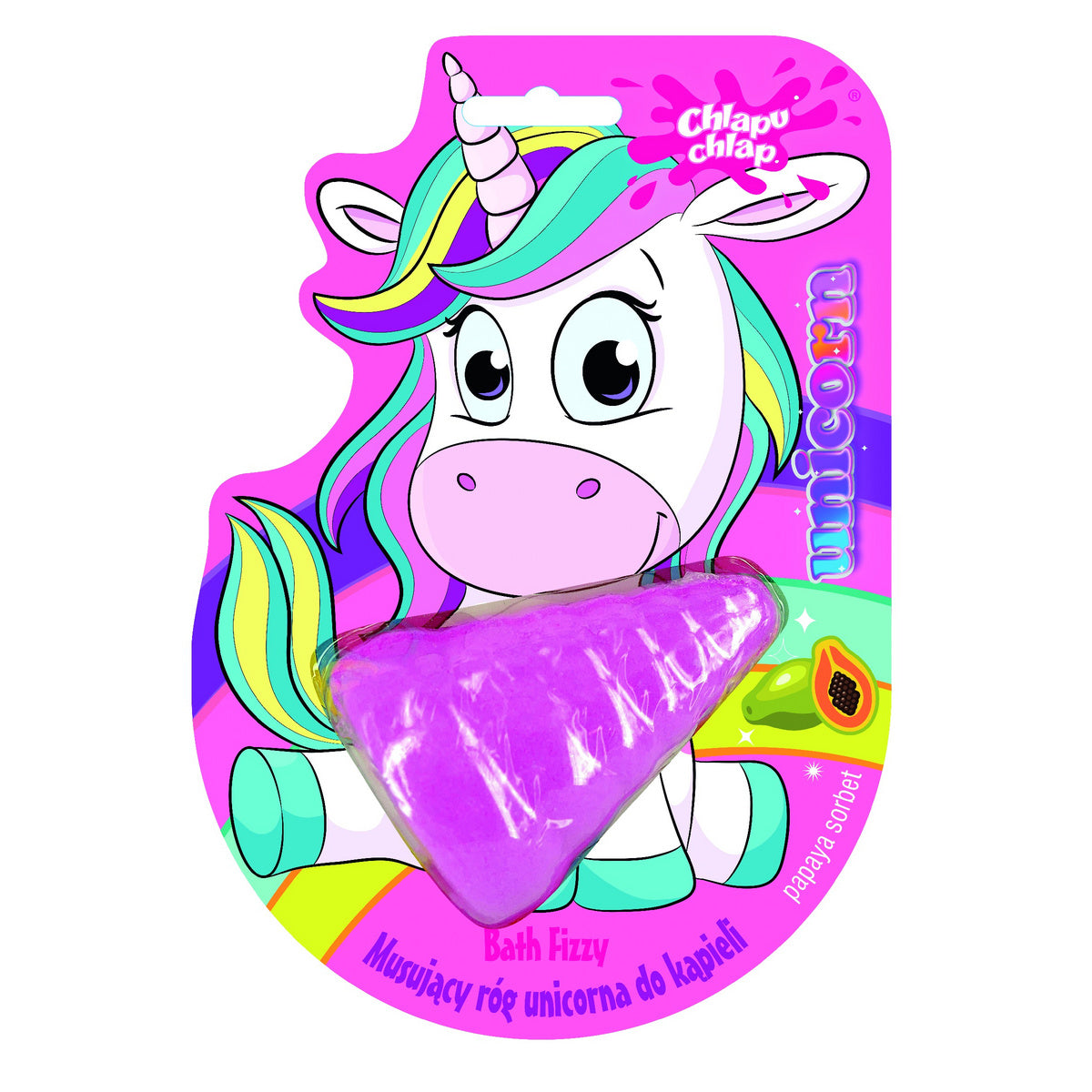 CHLAPU CHLAP Burbuojantis kampas maudynėms - papajos sorbetas 1 vnt.