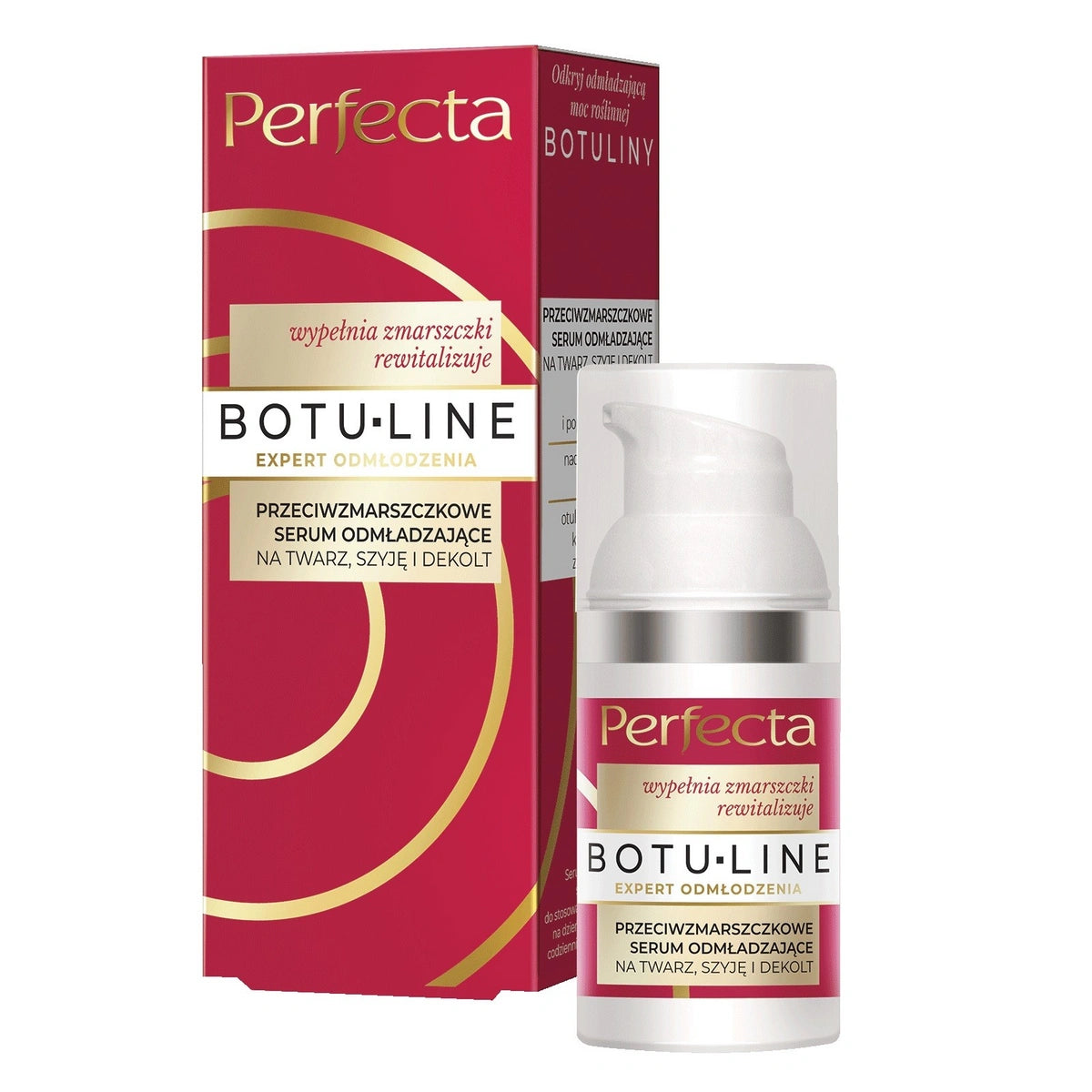 PERFECTA Botu-Line Priešraukšlinis atjauninantis serumas veidui, kaklui ir dekoltė 30 ml