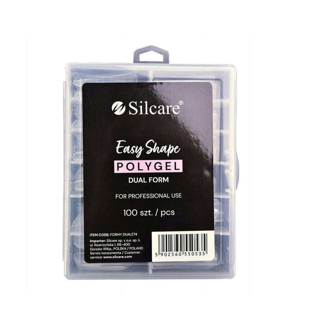 SILCARE Formos akryloželiui Clear Dual 100 vnt.