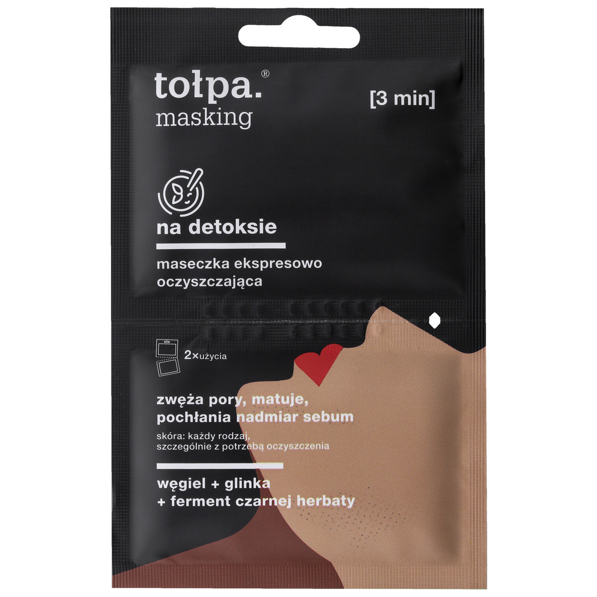 TOŁPA Masking Ekspresinis valomasis kaukė - detoksikacija 5ml x 2
