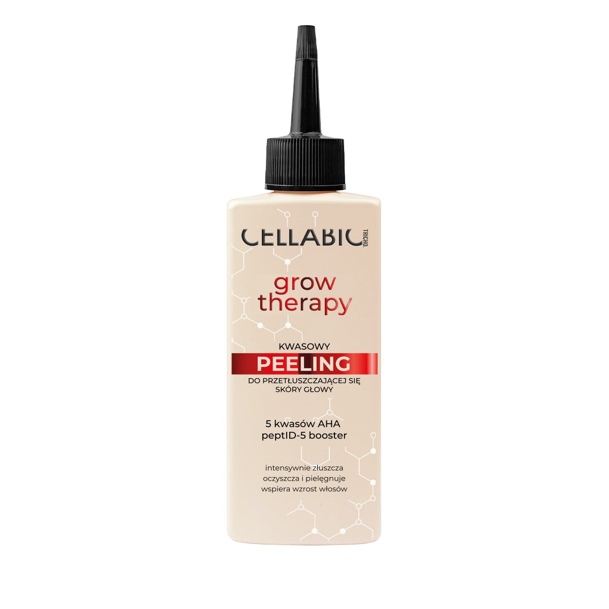 CELLABIC TRICHO Grow Therapy Rūgštinis šveitiklis riebiai galvos odai 150 ml