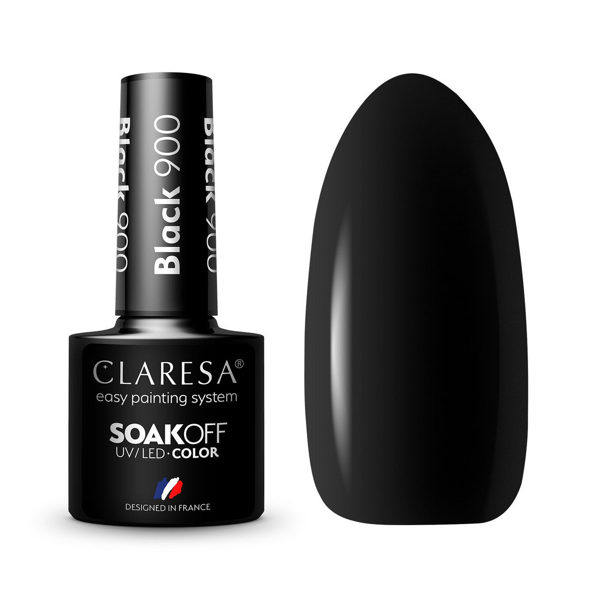 CLARESA Hibridinis nagų lakas BLACK - 900 5g