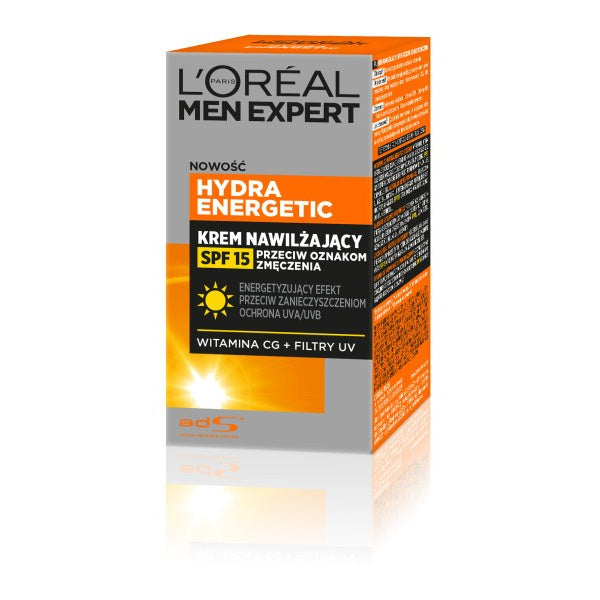 LOREAL Men Expert Hydra Energetic Drėkinamasis kremas prieš nuovargio požymius SPF15 50 ml
