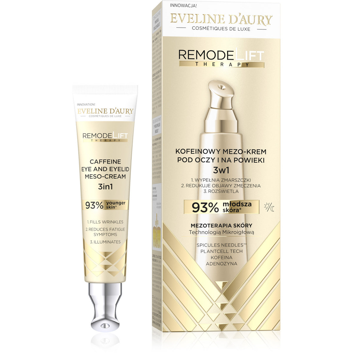 EVELINE D'AURY Remodelift Therapy Kofeinowy Mezo-Krem 3w1 po akimis akimis 15 ml
