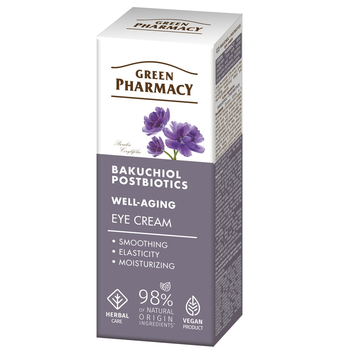 GREEN PHARMACY Bakuchiol + Postbiotikai Priešraukšlinis Kremas aplink akis 15 ml