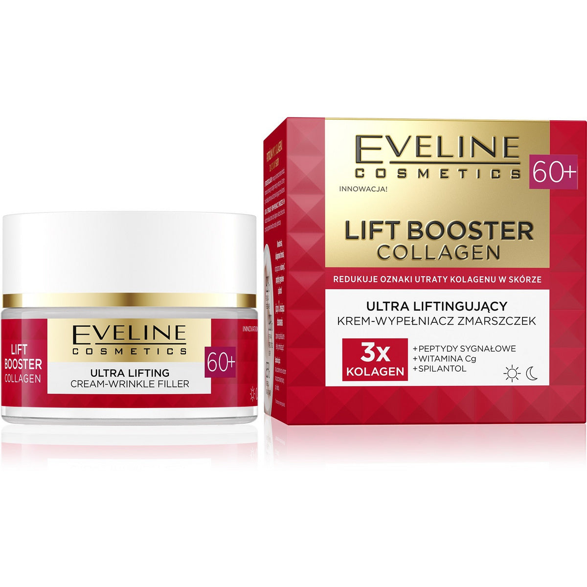 EVELINE Lift Booster Collagen 60+ Ultra liftinguojantis kremas-wypełniacz raukšlių 50 ml