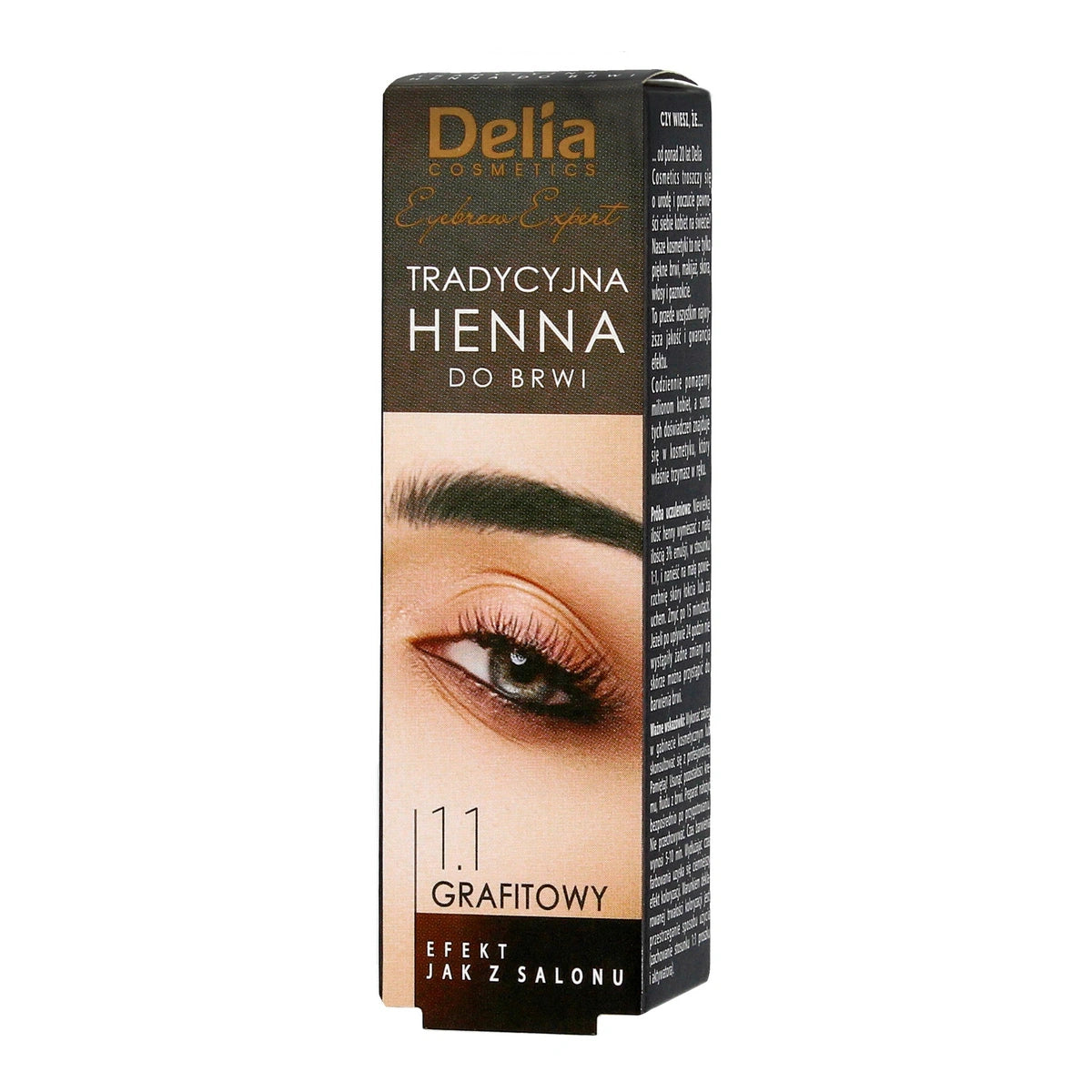 DELIA COSMETICS Tradicinė antakių henna Grafito 2g
