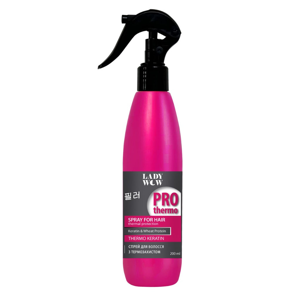 LADY WOW Keratino užpildas plaukų formavimui su terminiu apsaugos Pro Therme 200 ml