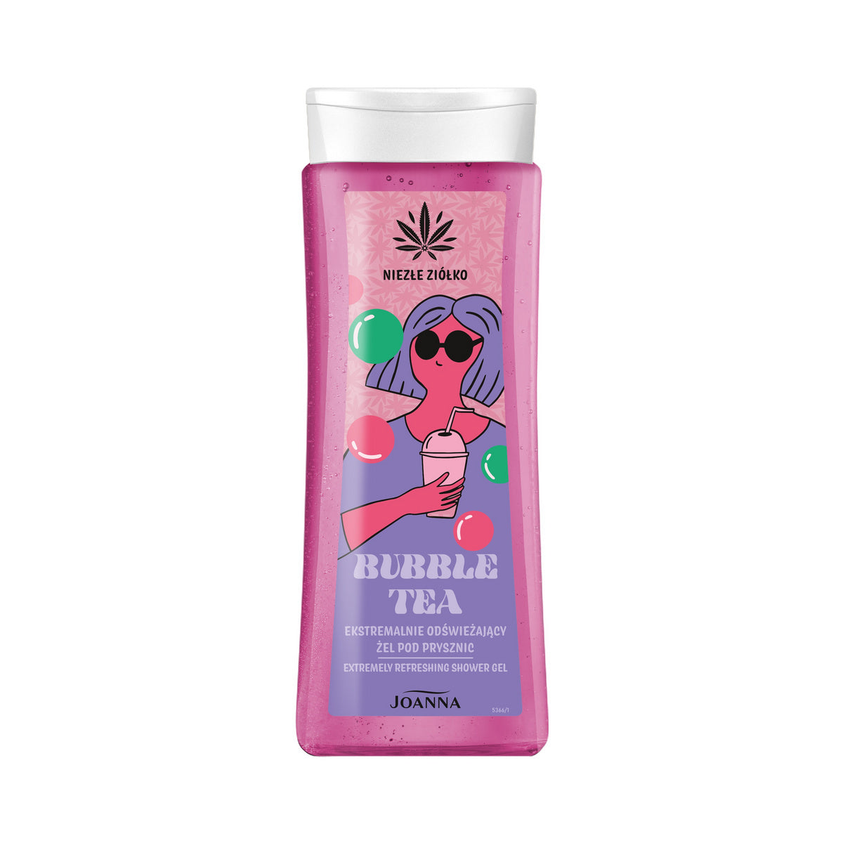 JOANNA Niezłe Ziółko Dušo gelis Bubble Tea ekstremaliai gaivinamasis 300 ml