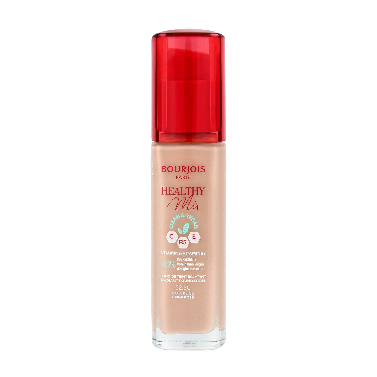 Bourjois Pagrindas veidui Healthy Mix Clean&Vegan - nr 52.5C Rose Beige 30ml