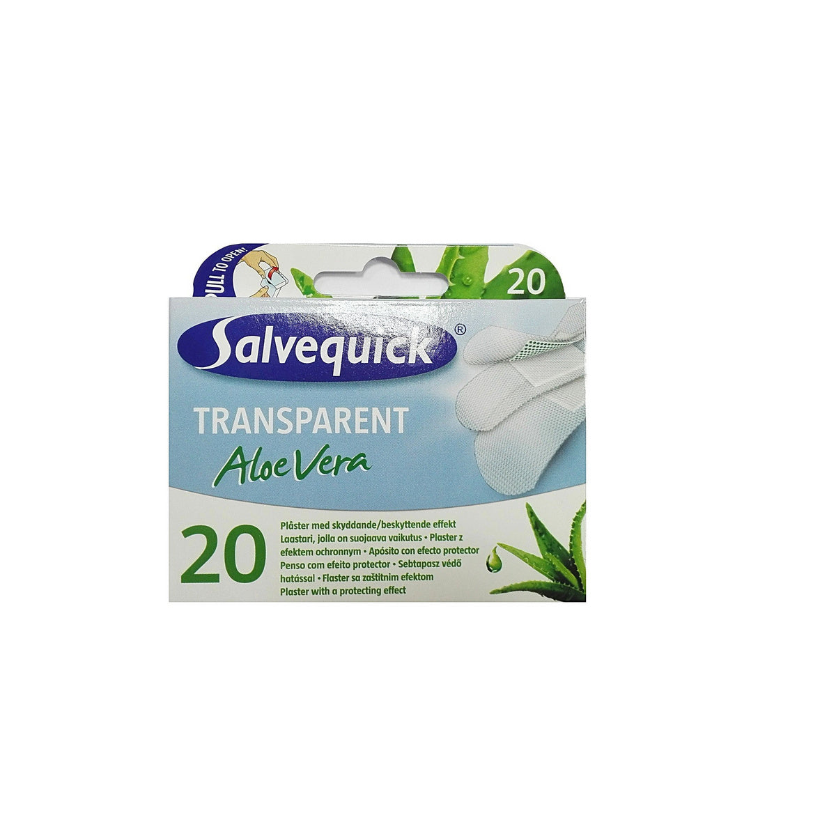 Salvequick pleistrai su aloe vera, skaidrūs 1 op.-20vnt